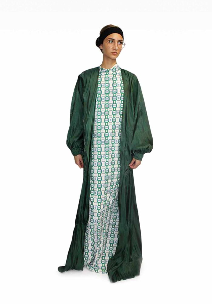 Geometric Dress Green