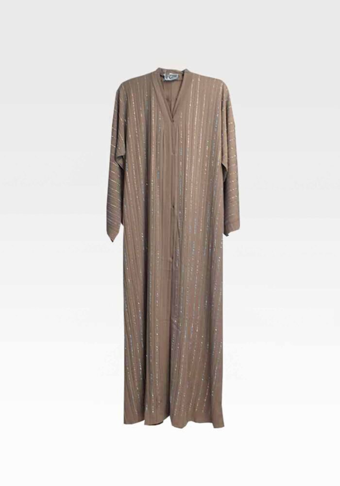 Arabian Collection Sequin Abaya Blush