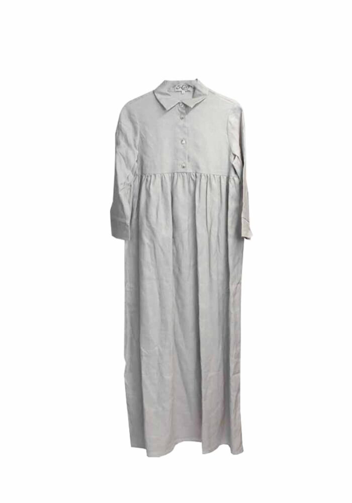 Safari Linen Dress Grey